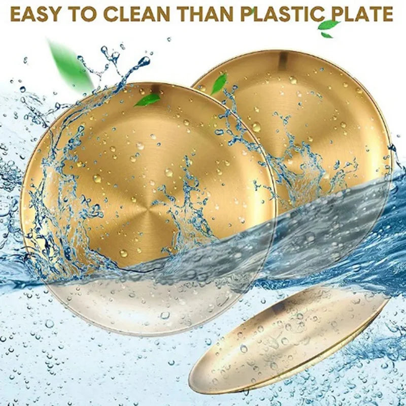 Stainless Steel, Rust-Proof Serving Plate