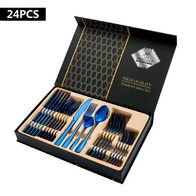 Stainless steel polish tableware set