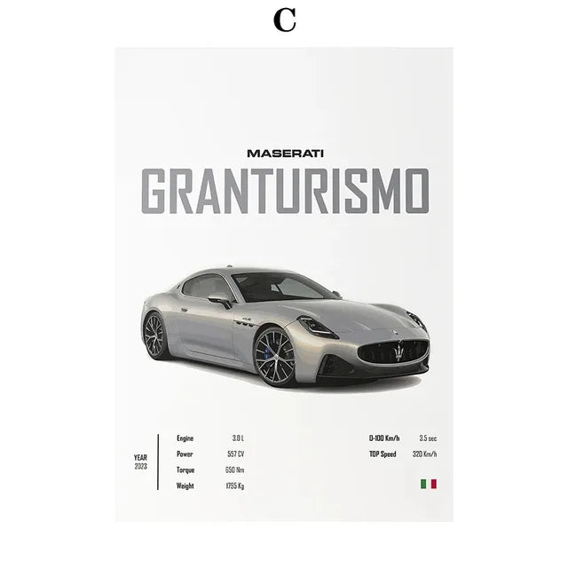 Supercar Wall Art Canvas Posters