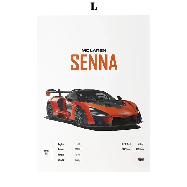 Supercar Wall Art Canvas Posters