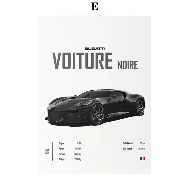 Supercar Wall Art Canvas Posters