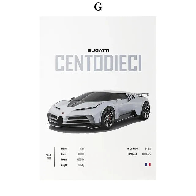 Supercar Wall Art Canvas Posters