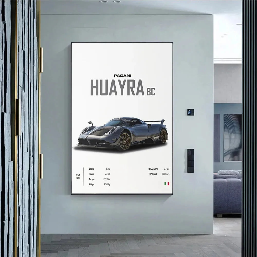 Supercar Wall Art Canvas Posters