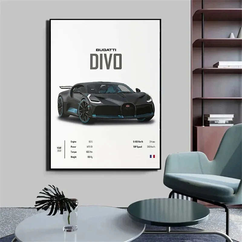 Supercar Wall Art Canvas Posters