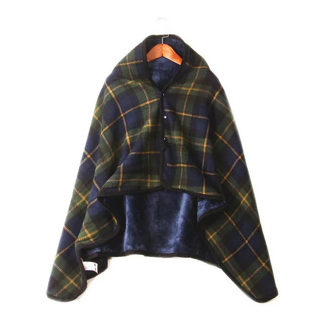 Thick Plaid Blanket Top