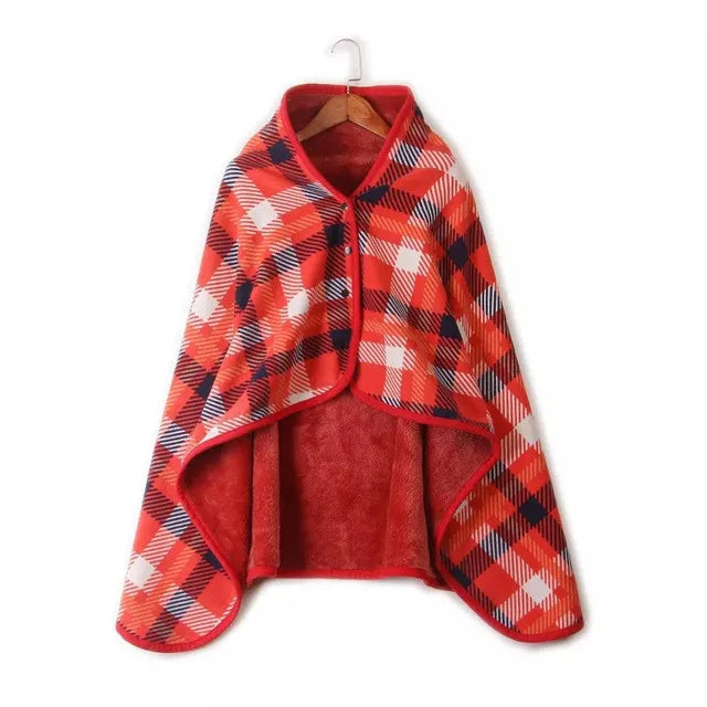 Thick Plaid Blanket Top