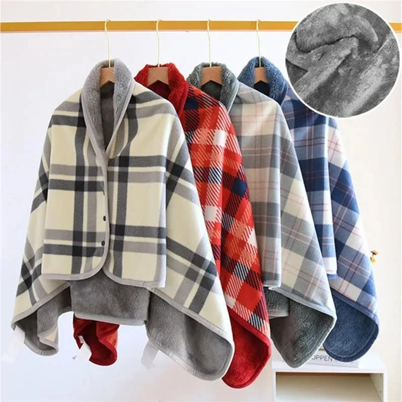 Thick Plaid Blanket Top