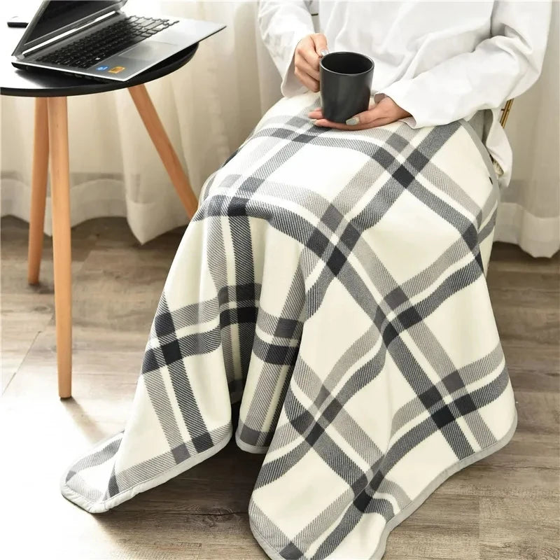 Thick Plaid Blanket Top