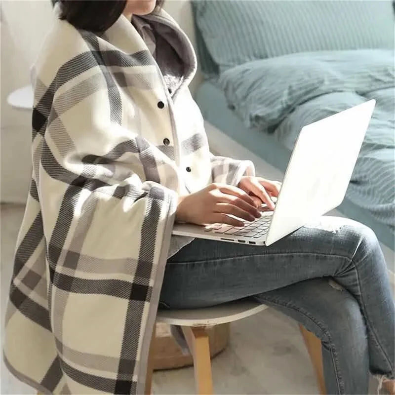 Thick Plaid Blanket Top