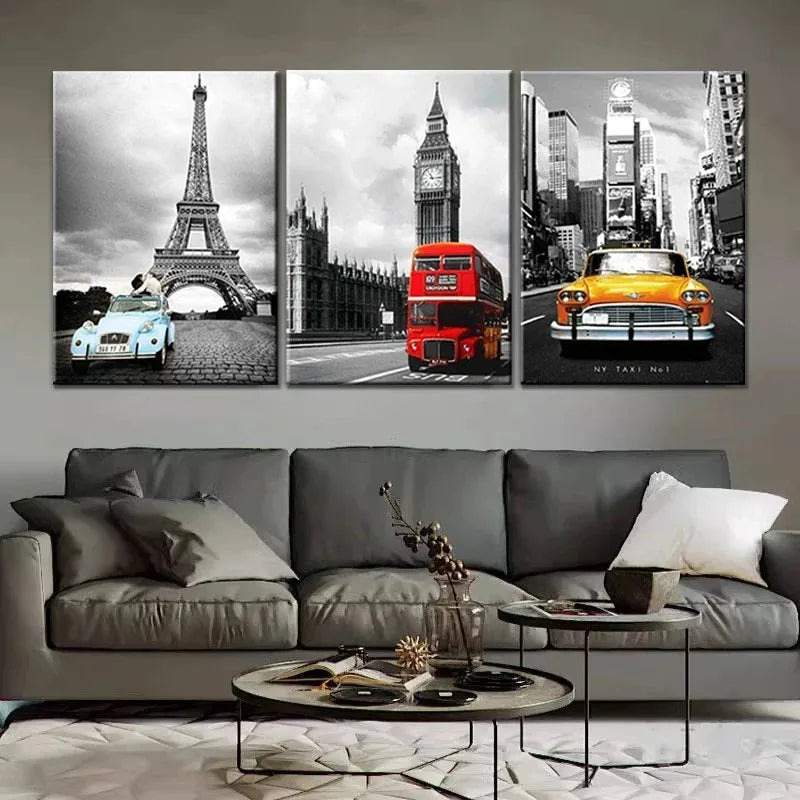 Tower New York City Car Landscape Poster