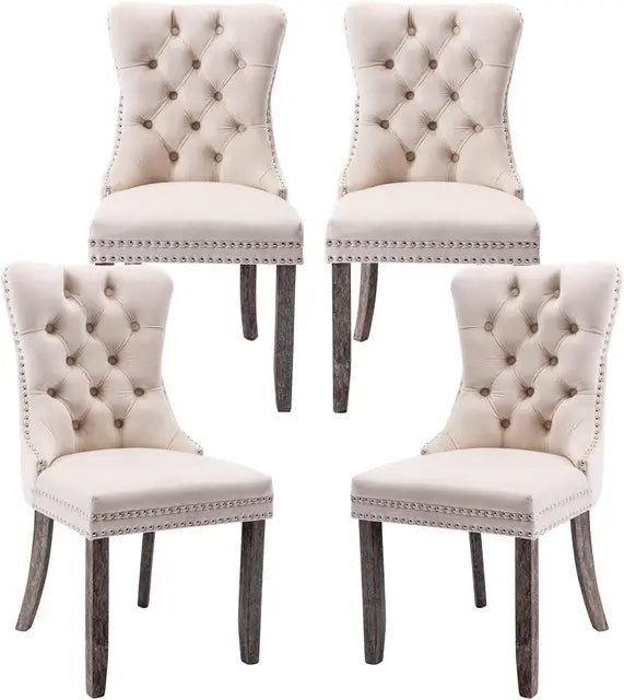 Upholstered Velvet Dining Chairs Set of 4, 6