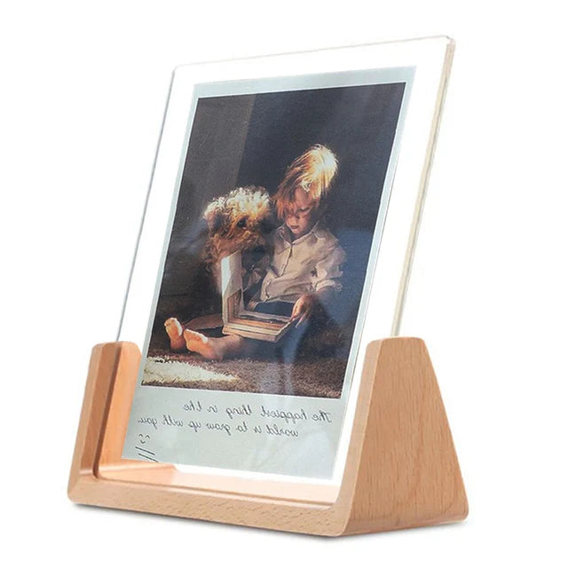 Walnut U Shape Transparent Photo Frame