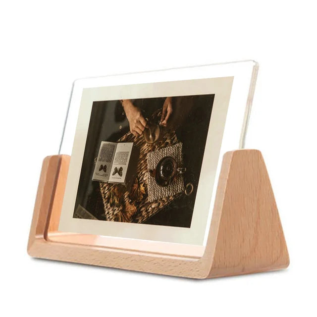 Walnut U Shape Transparent Photo Frame