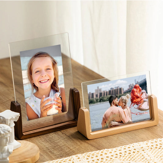 Walnut U Shape Transparent Photo Frame