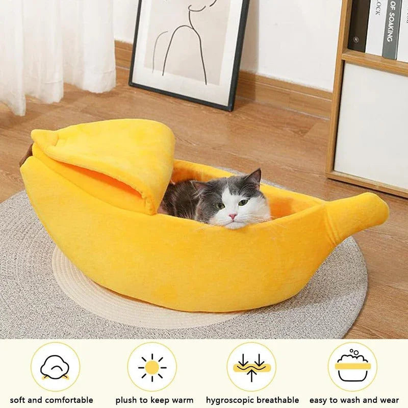 Banana Shaped Dog Cat Bed