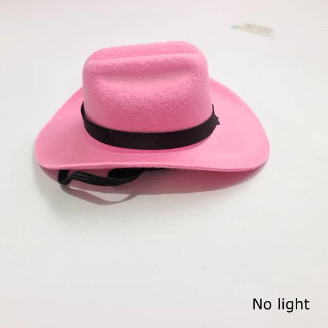 Wireless LED Pet Party Cowboy Hats