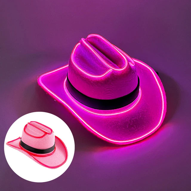 Wireless LED Pet Party Cowboy Hats