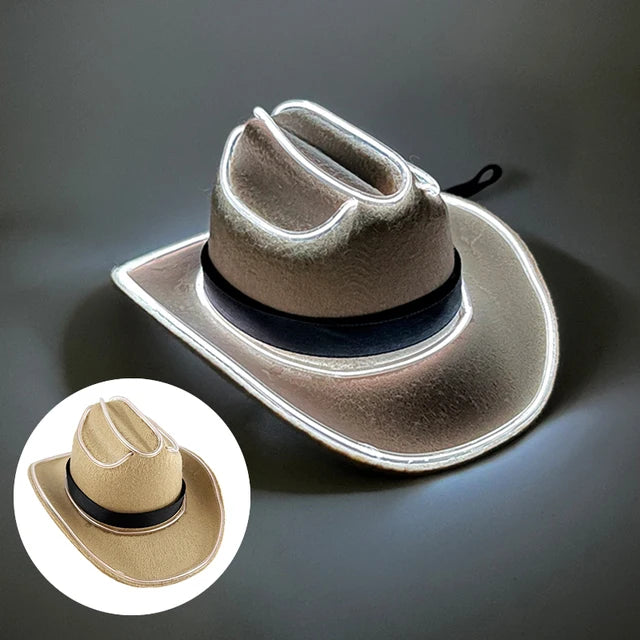 Wireless LED Pet Party Cowboy Hats