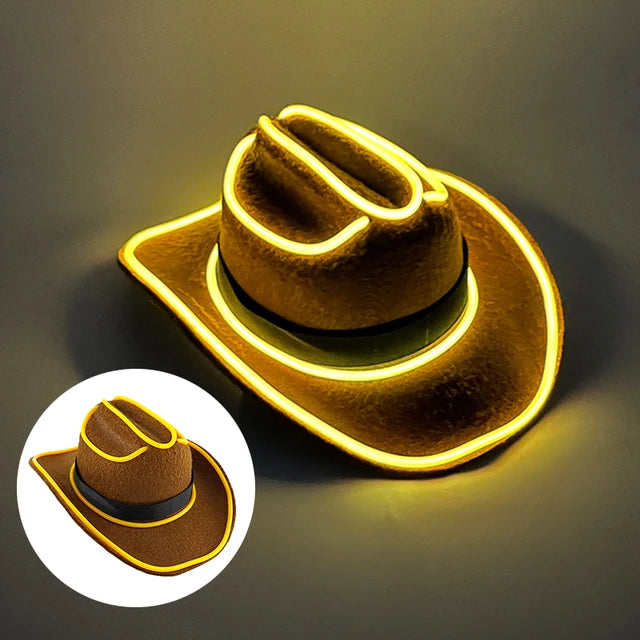 Wireless LED Pet Party Cowboy Hats