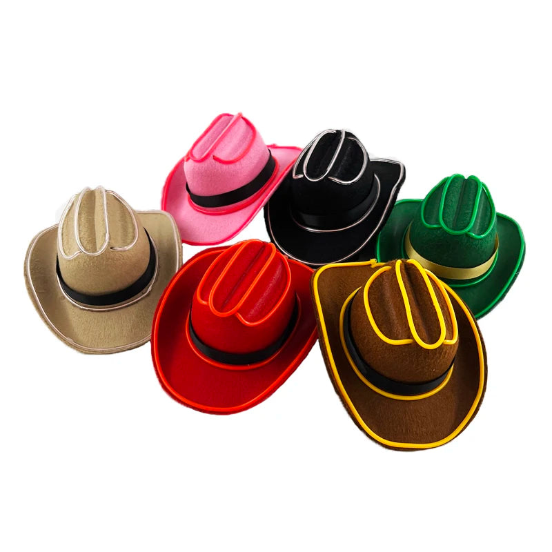 Wireless LED Pet Party Cowboy Hats