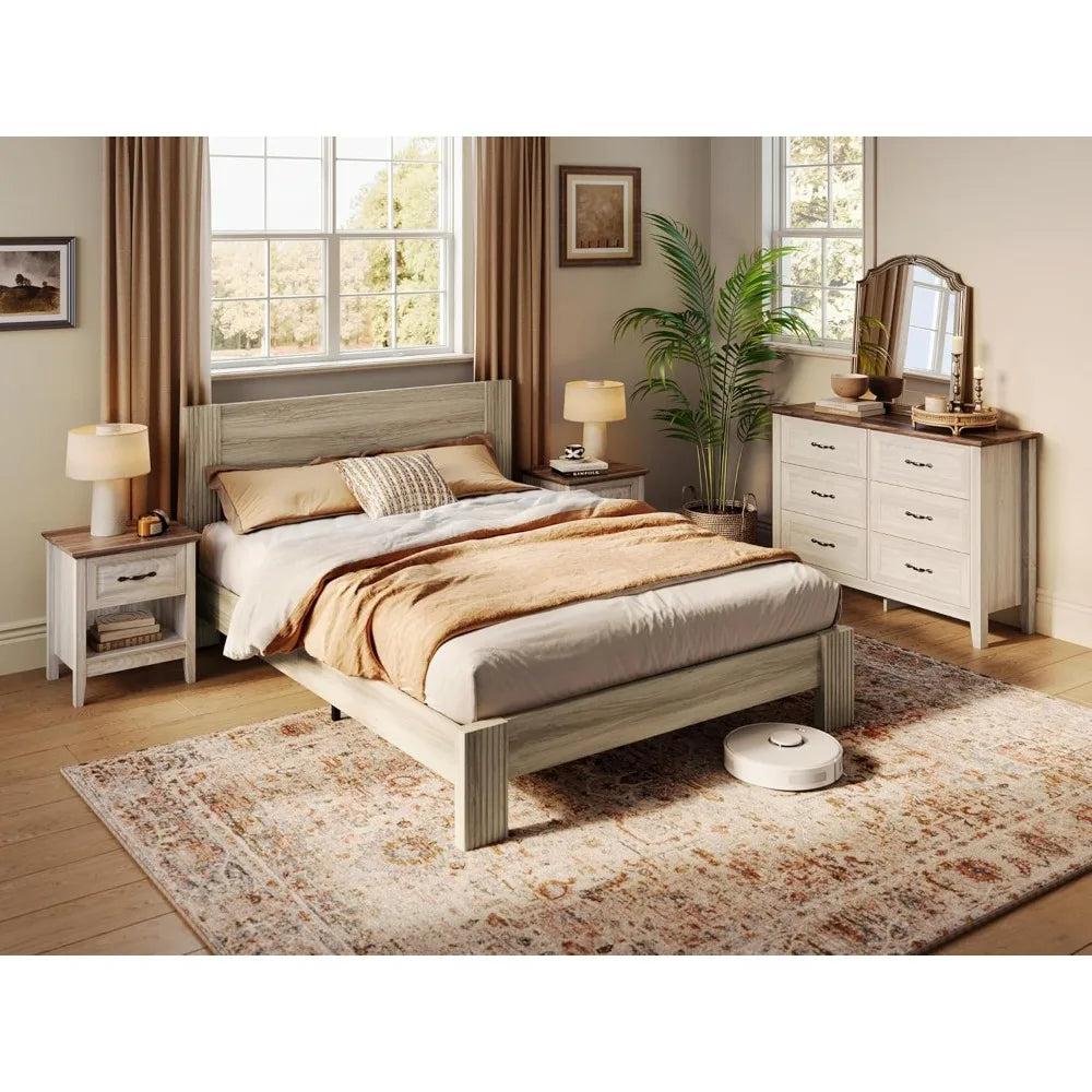 Farmhouse Platform Bed Frame