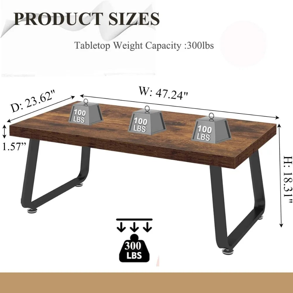 Industrial Wooden Coffee Table