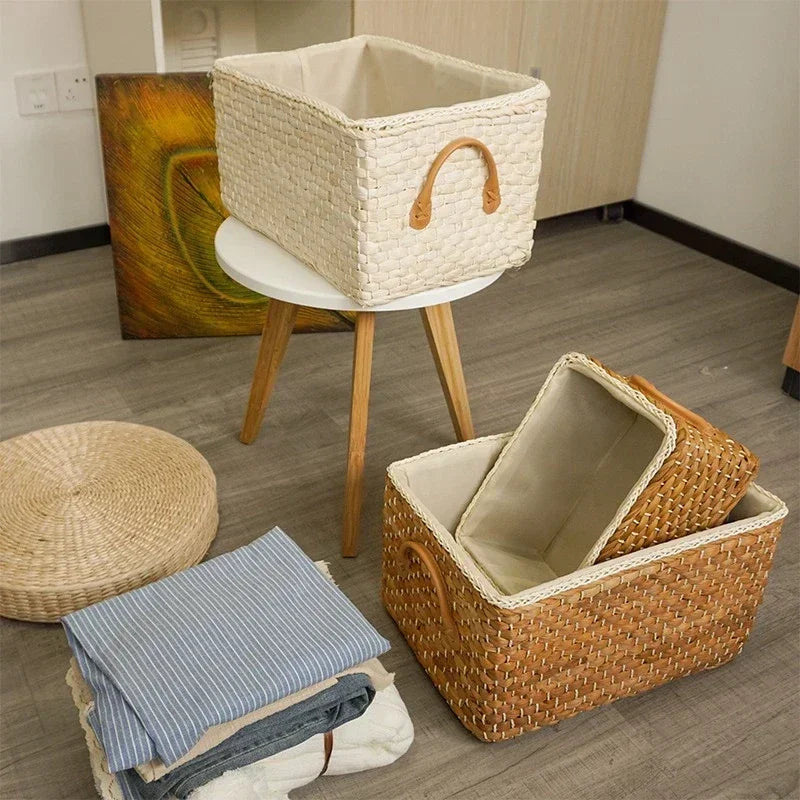 Woven Rattan Storage Basket