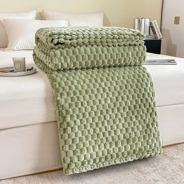 Plaid Solid Home Blanket