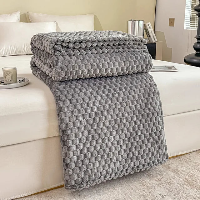 Plaid Solid Home Blanket