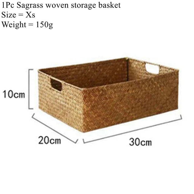 Natural Large Woven Seagrass Basket