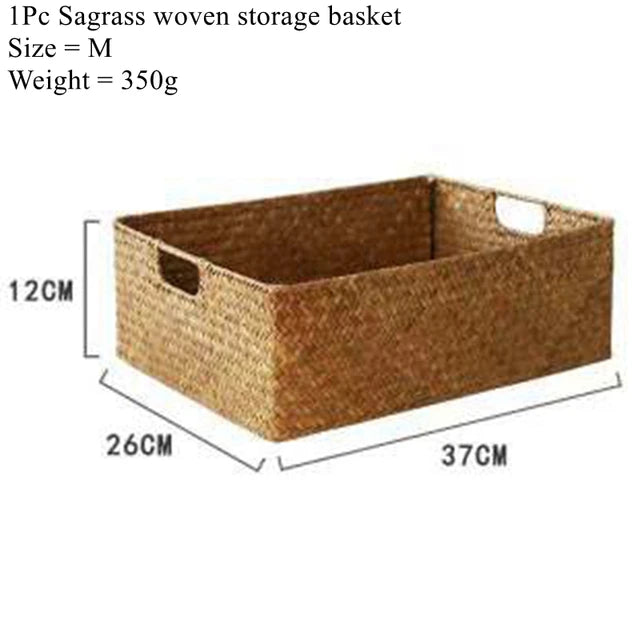 Natural Large Woven Seagrass Basket