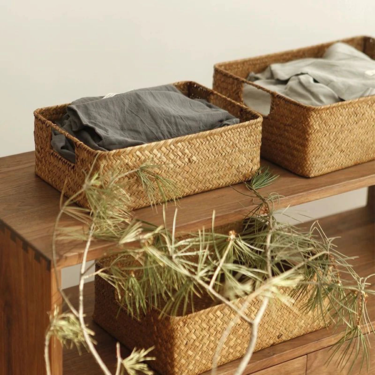 Natural Large Woven Seagrass Basket