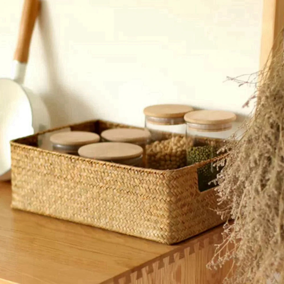 Natural Large Woven Seagrass Basket