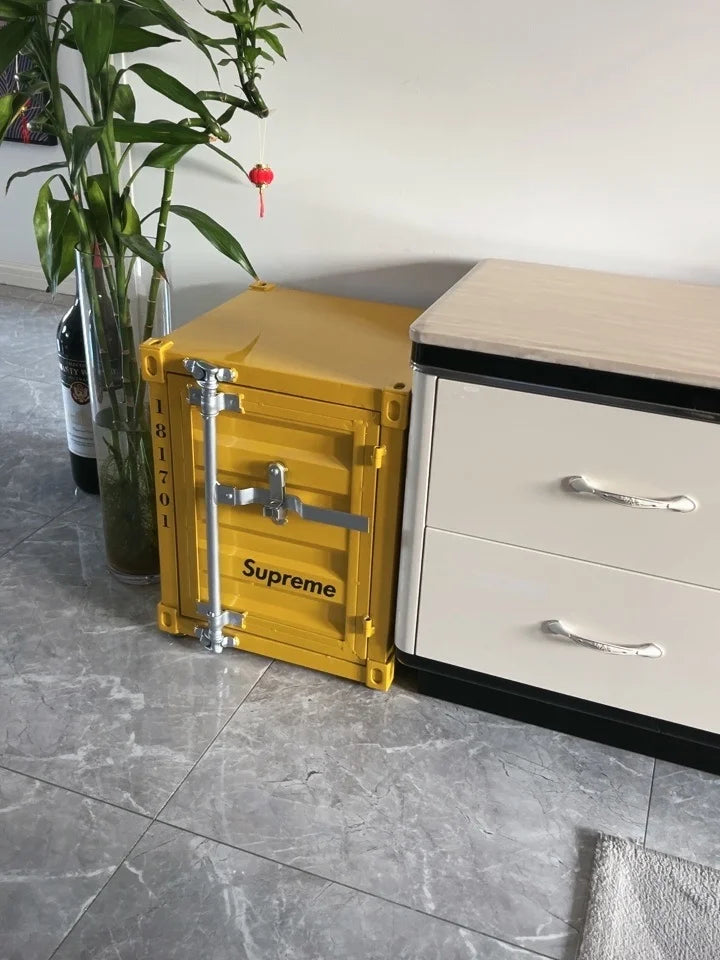 Industrial Style Iron Nightstand Table